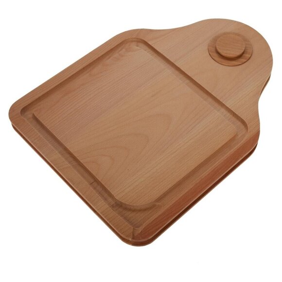 Curtis Stone 2-in-1 Reversible Beech Wood Cutting Board with Chute - Picture 5 of 12